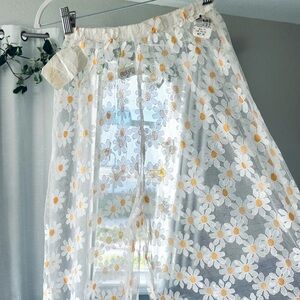 Vintage sheer daisy pants XS